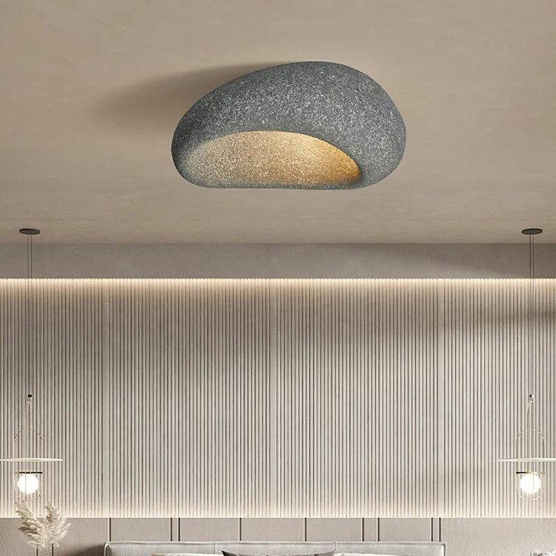 Lampade da soffitto organiche minimaliste con finitura testurizzata