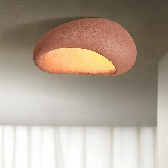 Lampade da soffitto organiche minimaliste con finitura testurizzata