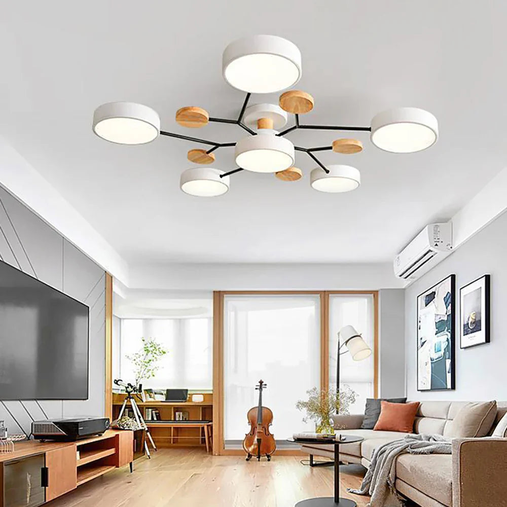 Lampada da soffitto moderna in metallo con design a LED