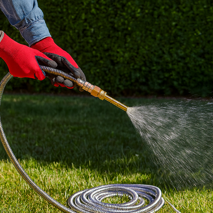Wąż ogrodowy ze stali nierdzewnej