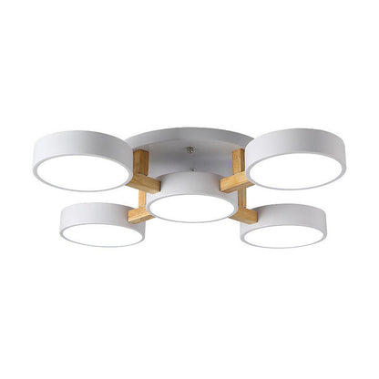 LED Ceiling Light with Wood Modern Design