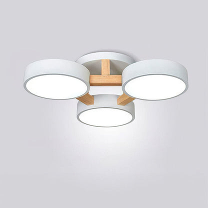 LED Ceiling Light with Wood Modern Design