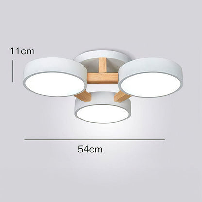 LED Ceiling Light with Wood Modern Design