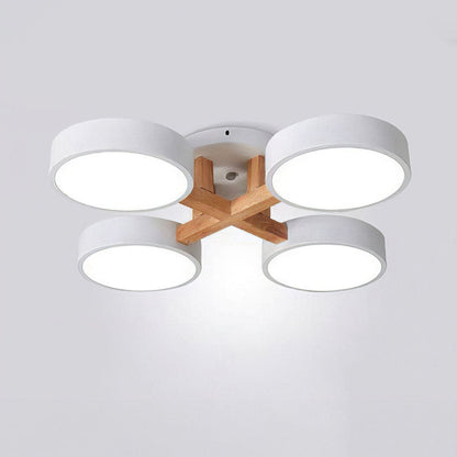 LED Ceiling Light with Wood Modern Design