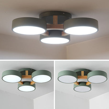 LED Ceiling Light with Wood Modern Design