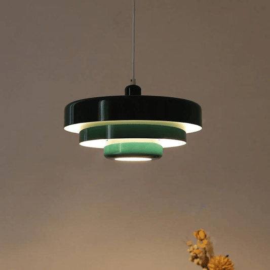 Pendant Light Retro Green Metal Ceiling Lamp
