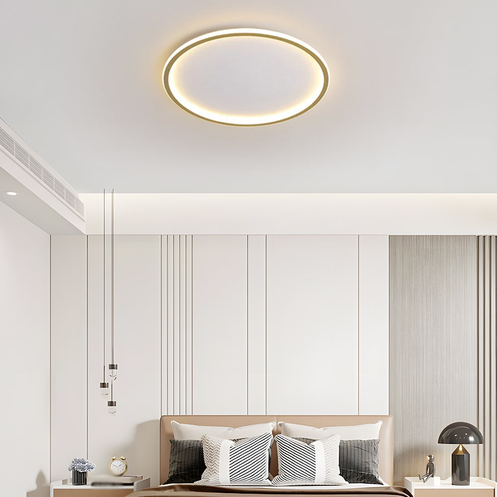 Sleek Ultra-Thin Round Low Ceiling Light Fixture for Modern Spaces - Stylish Illumination for Contemporary Interiors