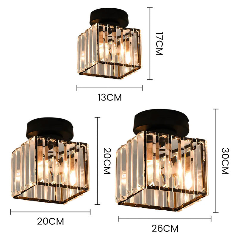 Elegant Mini Crystal Ceiling Light Fixture for Stunning Home Illumination - Chic Design and Sparkling Finish for Any Room