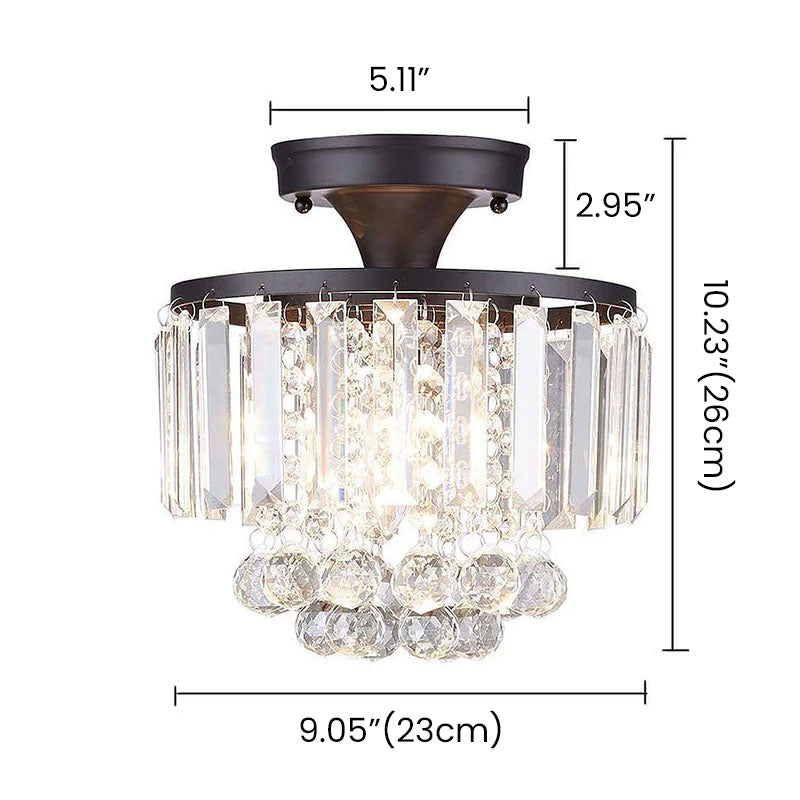 Elegant Crystal 1-Light Ceiling Pendant for Hallways - Stylish Illumination for Your Home's Entrance and Corridors