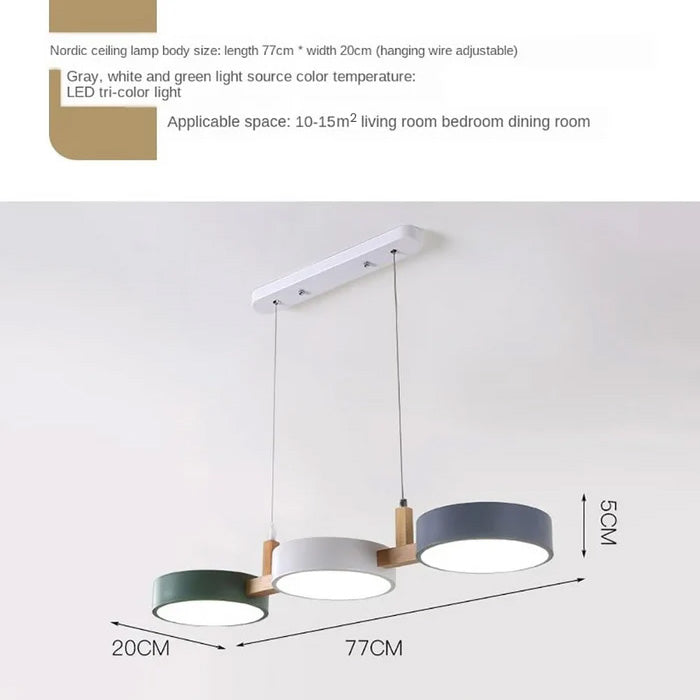 Stylish Nordic Flush Ceiling Light in Metal - Multi-Light Design Perfect for Modern Kitchens and Contemporary Spaces