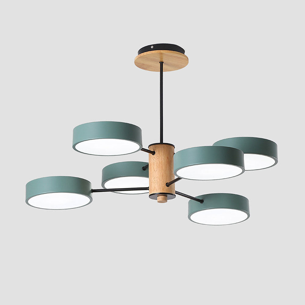 Modern Macaron Multi-Arm LED Ceiling Pendant Light - Stylish Contemporary Lighting Fixture for Home and Office Decor