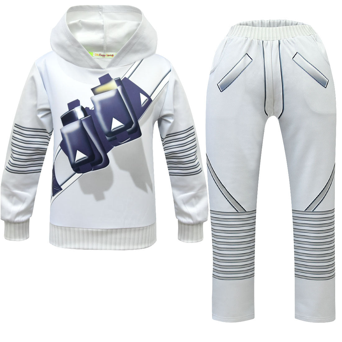 Disfraz futurista para niños con chándal, sudadera con capucha y manga larga de Halloween