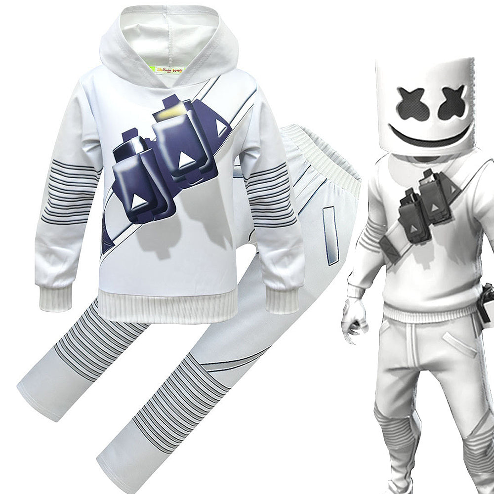 Disfraz futurista para niños con chándal, sudadera con capucha y manga larga de Halloween