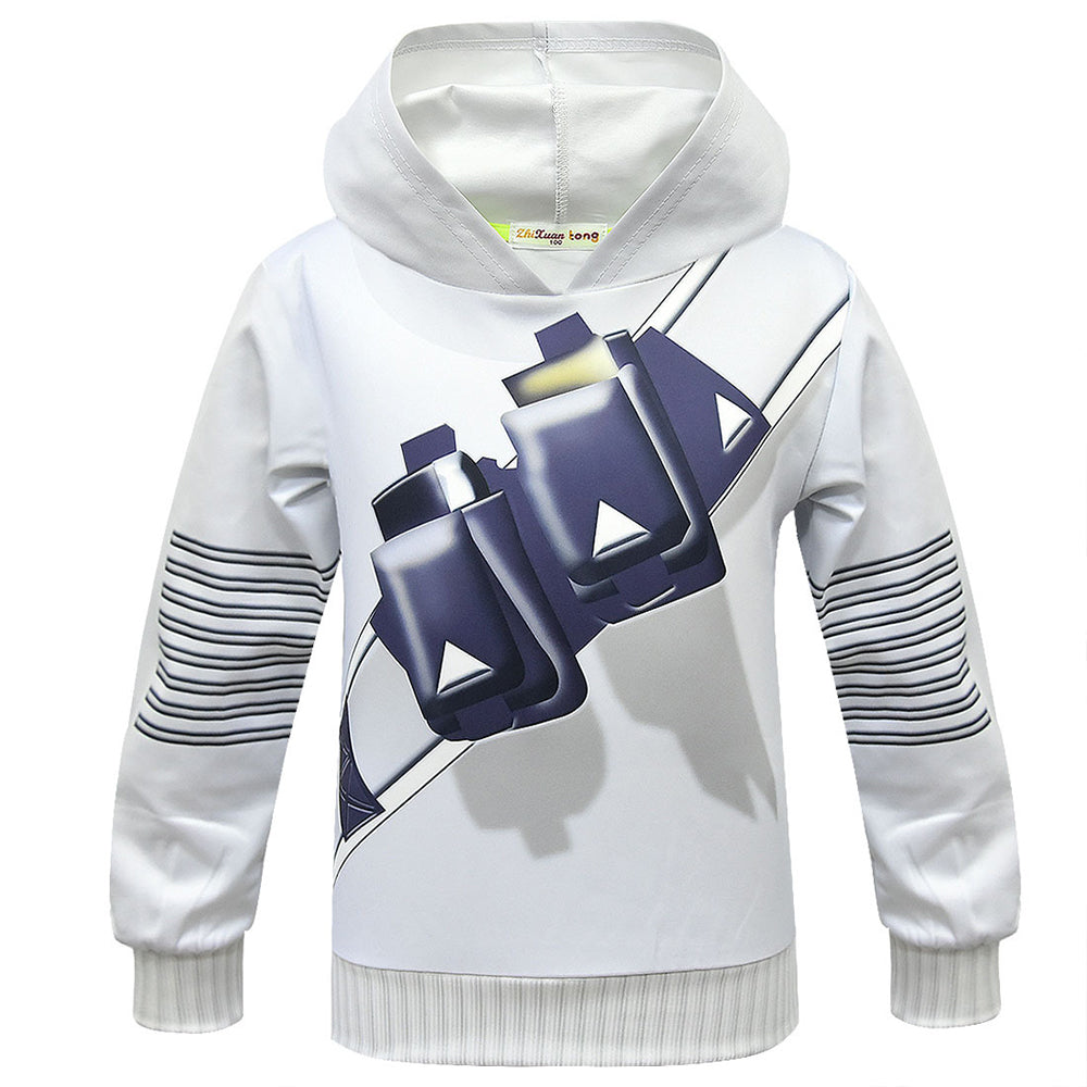 Disfraz futurista para niños con chándal, sudadera con capucha y manga larga de Halloween