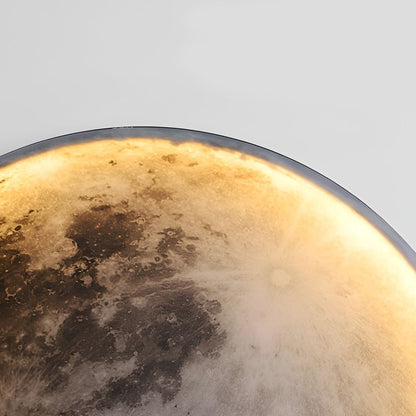 Art mural lune lumière LED pour chambre à coucher