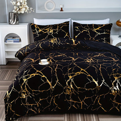 Luxurious Marble Effect Duvet Cover Set - Image 2