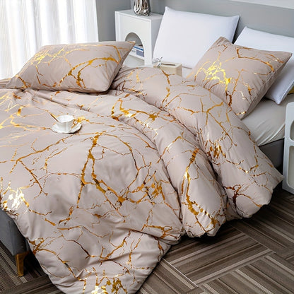 Luxurious Marble Effect Duvet Cover Set - Image 5