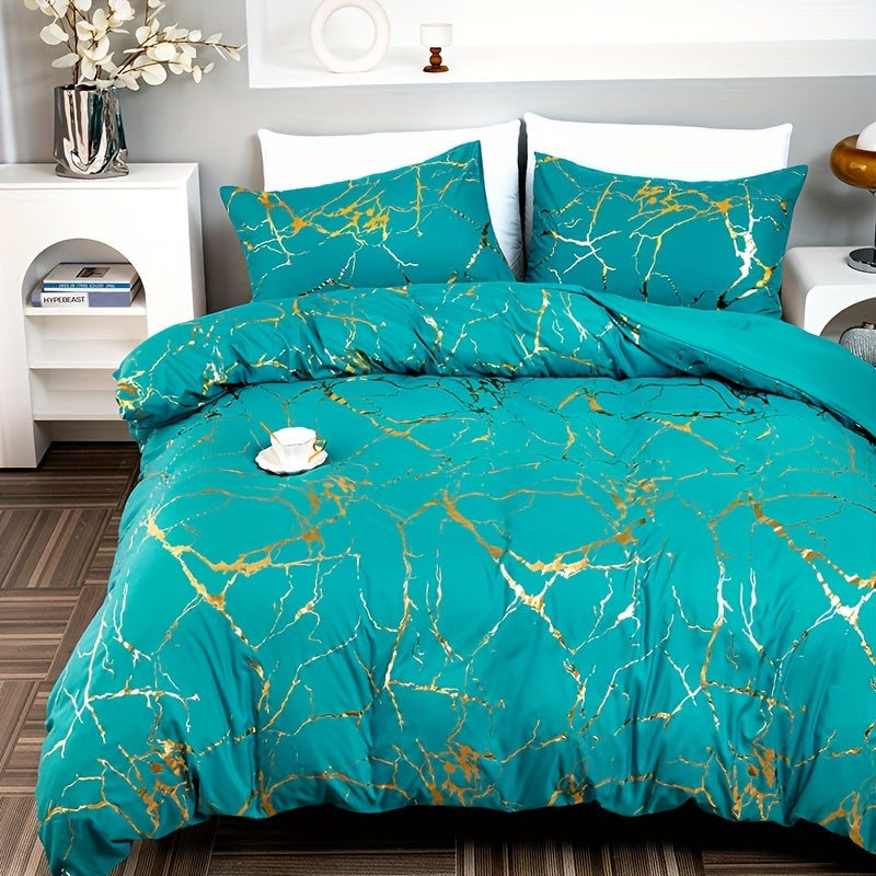 Luxurious Marble Effect Duvet Cover Set - Image 7