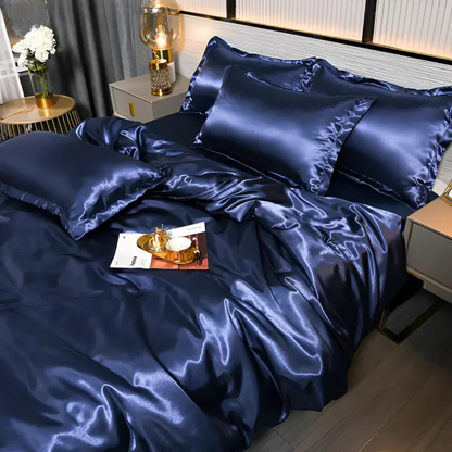 Luxury Soft Silk Duvet Cover Set - Image 4