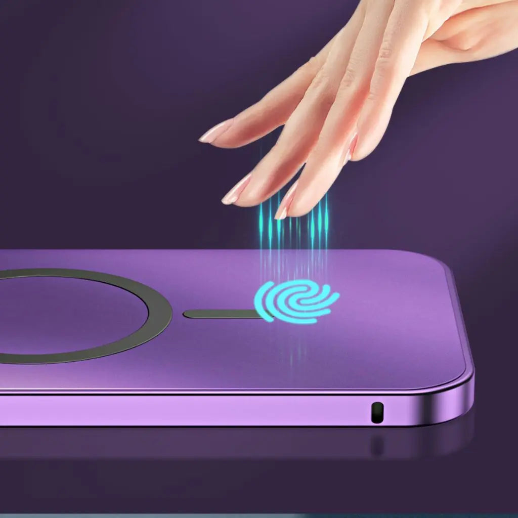 Funda protectora fina de metal magnético para teléfono