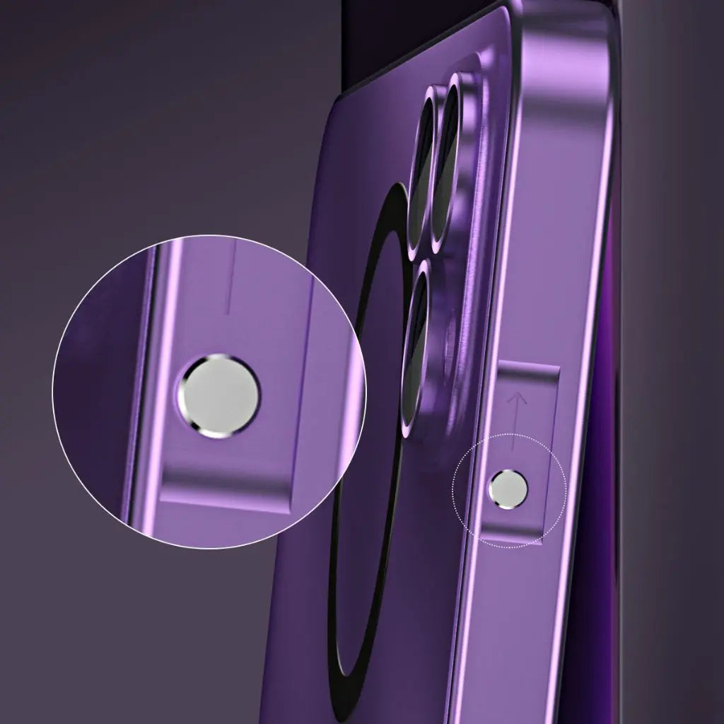 Funda protectora fina de metal magnético para teléfono