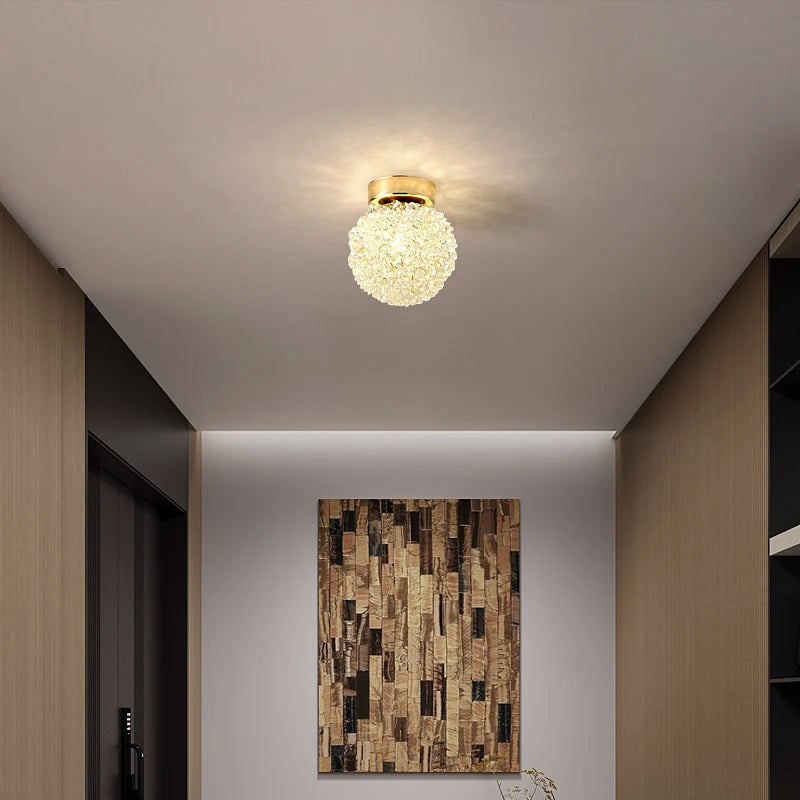 Elegant Modern Crystal Ceiling Light Fixture - Romantic Illumination for Stylish Home Décor