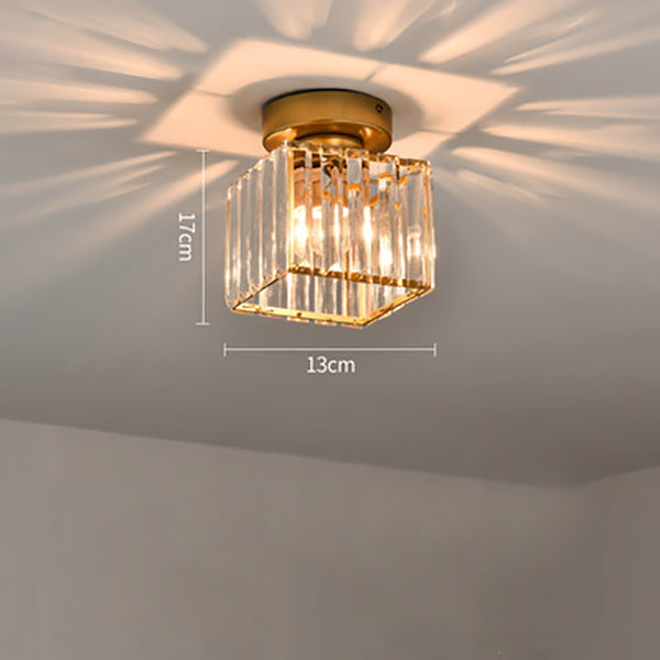 Contemporary 1-Light Flush Mount Ceiling Light for Hallway - Stylish and Modern Lighting Fixture for Home Interiors