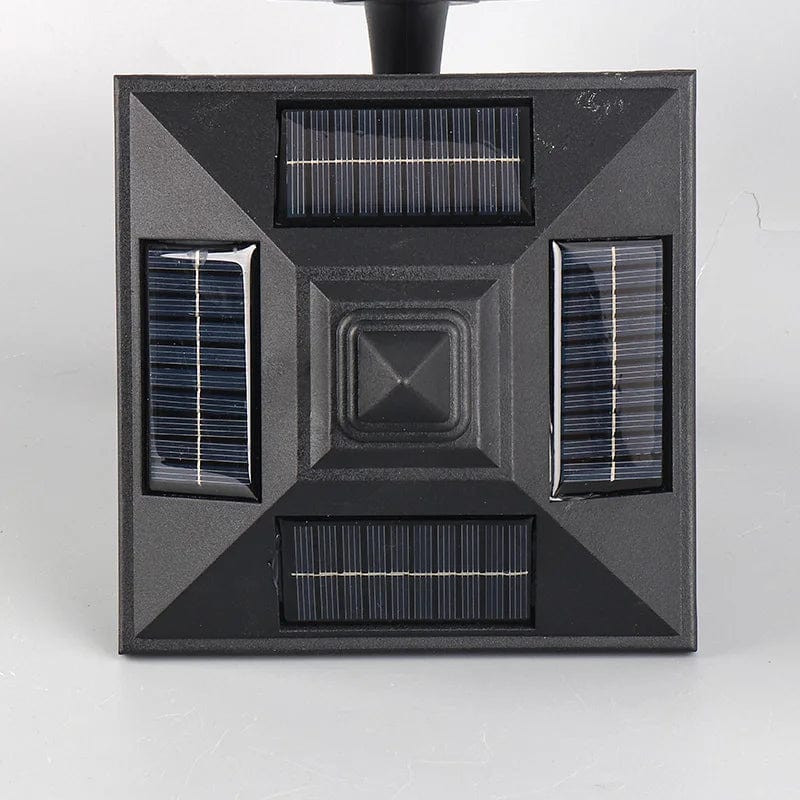 Outdoor Solar Wall Light Black Lantern