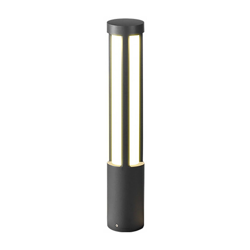 Lumière de borne LED extérieure poteau en aluminium noir
