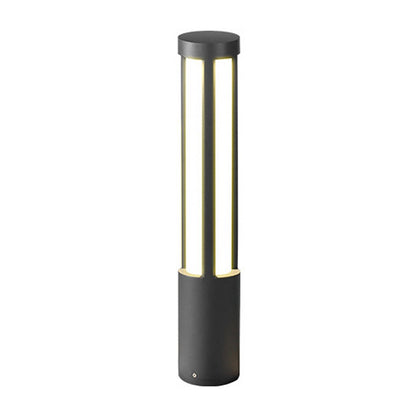 Lumière de borne LED extérieure poteau en aluminium noir