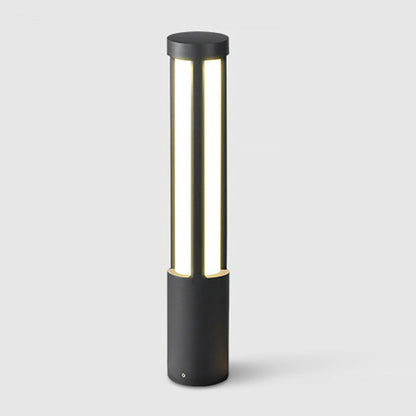 Lumière de borne LED extérieure poteau en aluminium noir