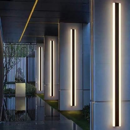 Applique murale extérieure LED noire moderne