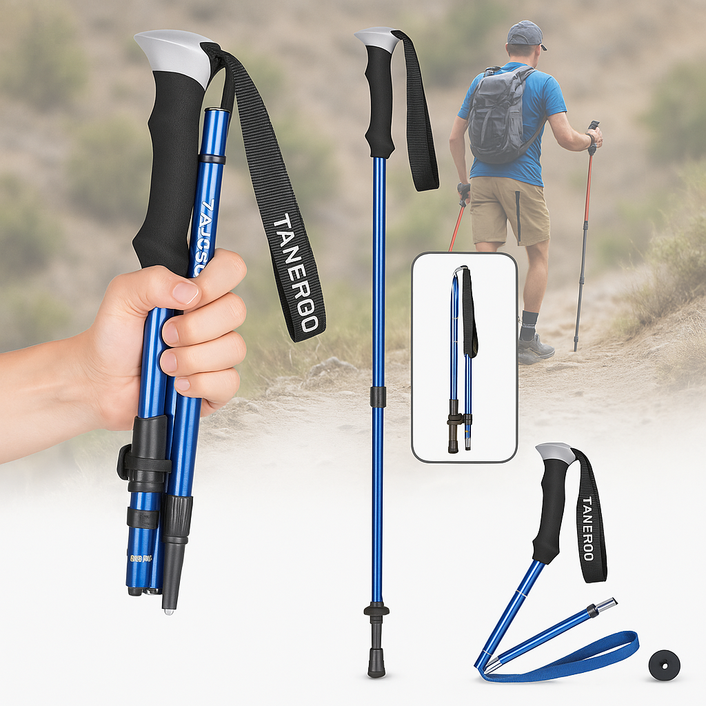 Hiking Poles Lightweight Foldable Aluminium Support