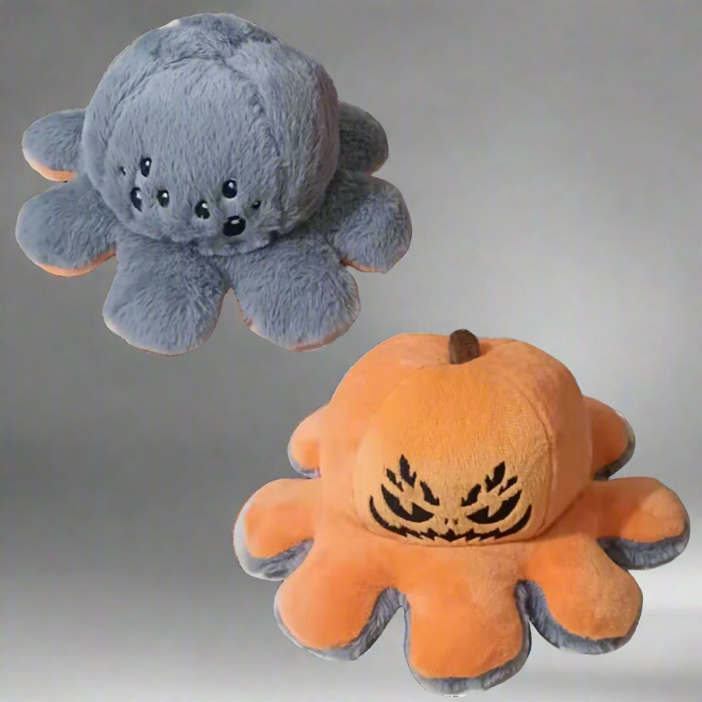 Peluche réversible pieuvre jouet doux