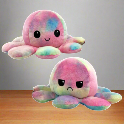 Peluche réversible pieuvre jouet doux