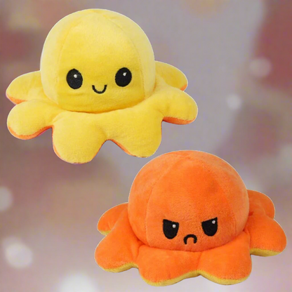 Peluche réversible pieuvre jouet doux