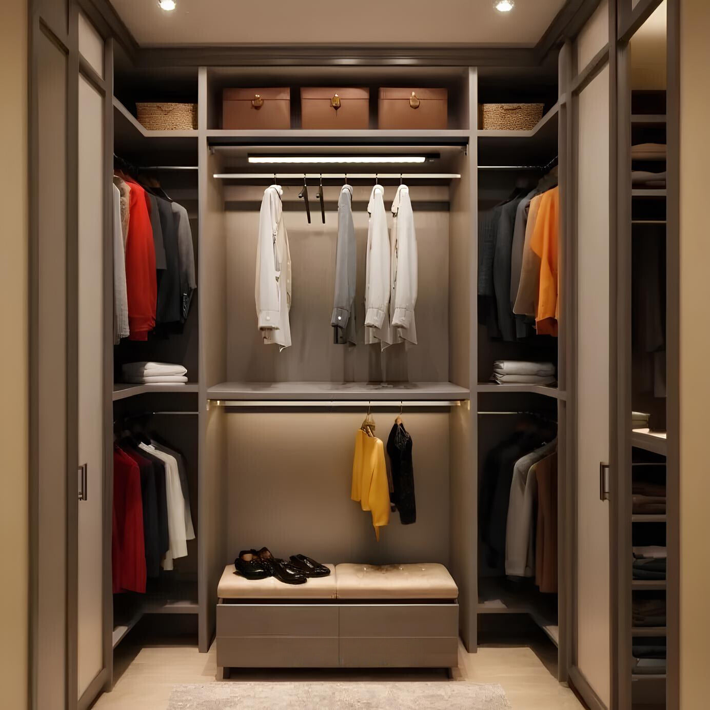 Lumière d'armoire LED à capteur de mouvement