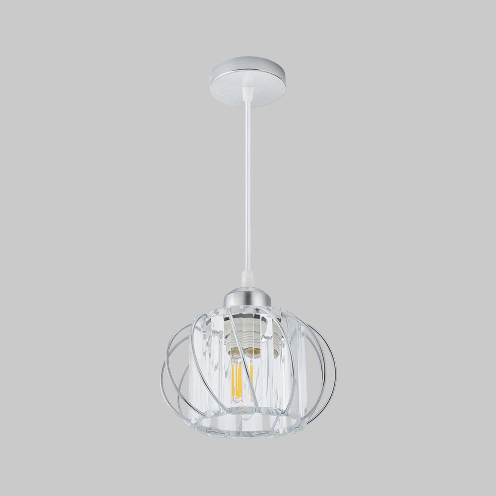 Nordic Style Simple Globular Glass Pendant Light for Hallway - Elegant Ceiling Fixture for Modern Home Décor