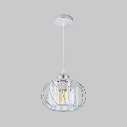 Pendant Light Black Glass Globe Ceiling Fixture
