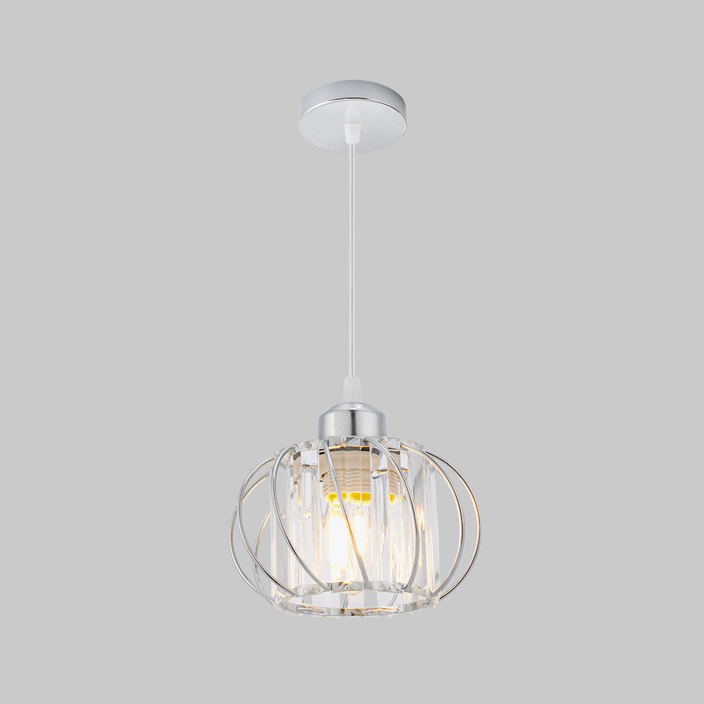 Nordic Style Simple Globular Glass Pendant Light for Hallway - Elegant Ceiling Fixture for Modern Home Décor