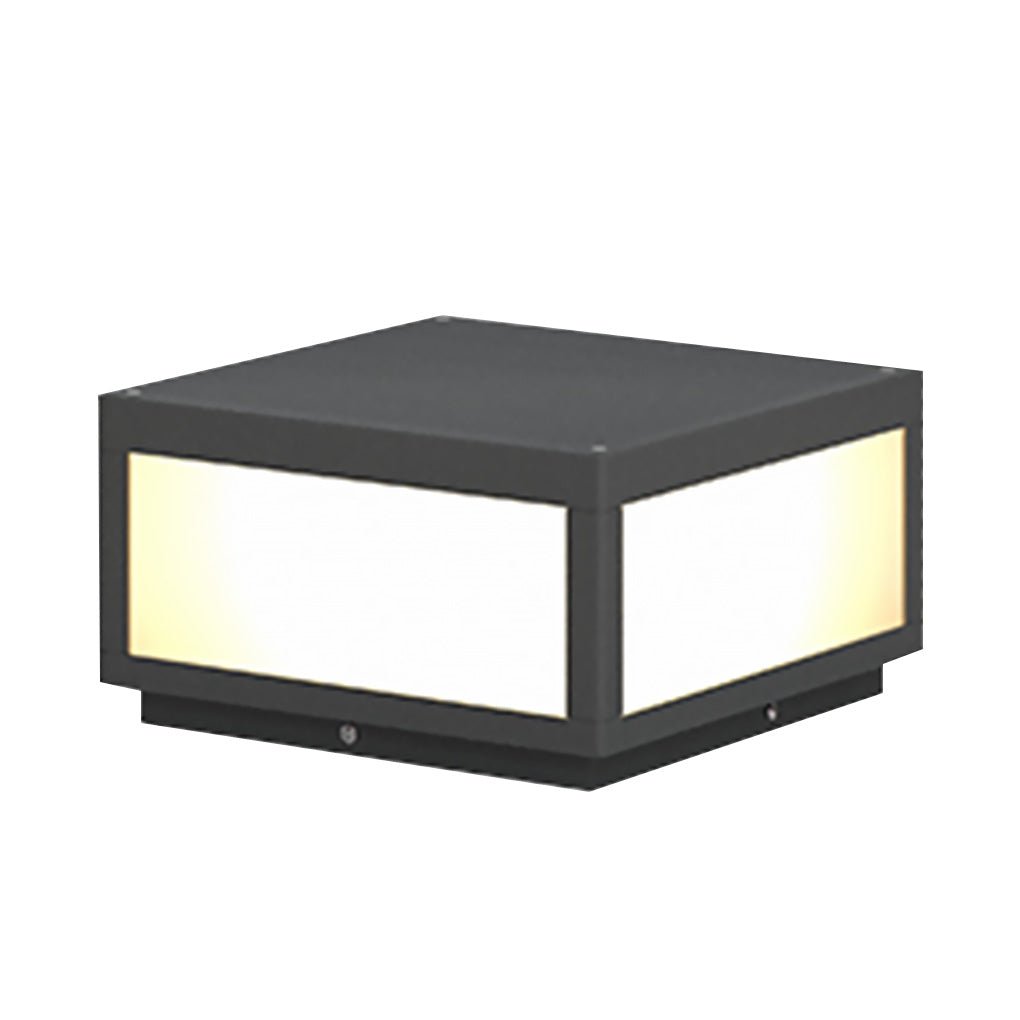 Farola LED solar negra para exteriores