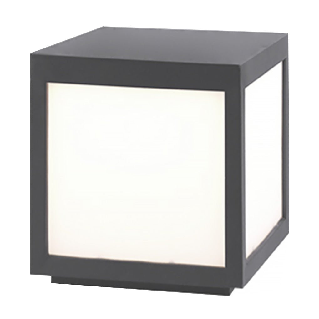 Farola LED solar negra para exteriores