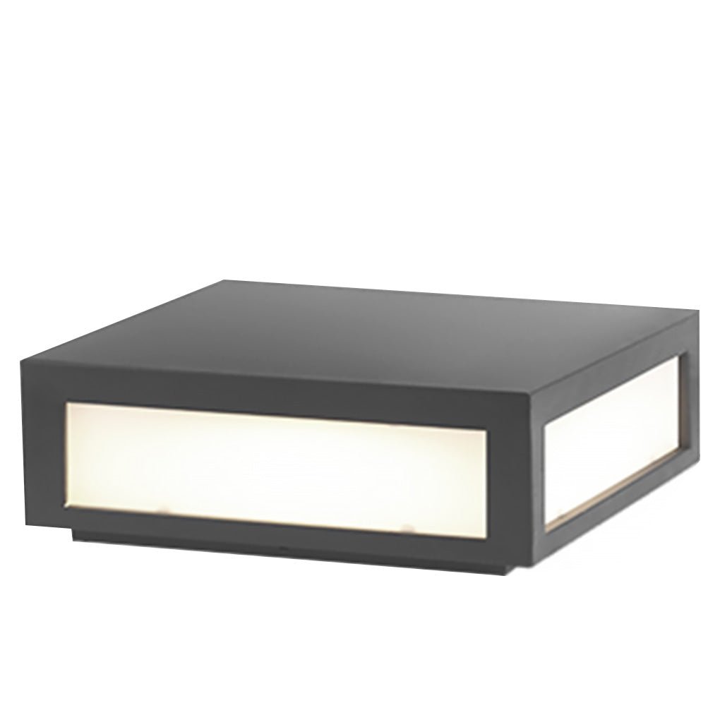 Farola LED solar negra para exteriores