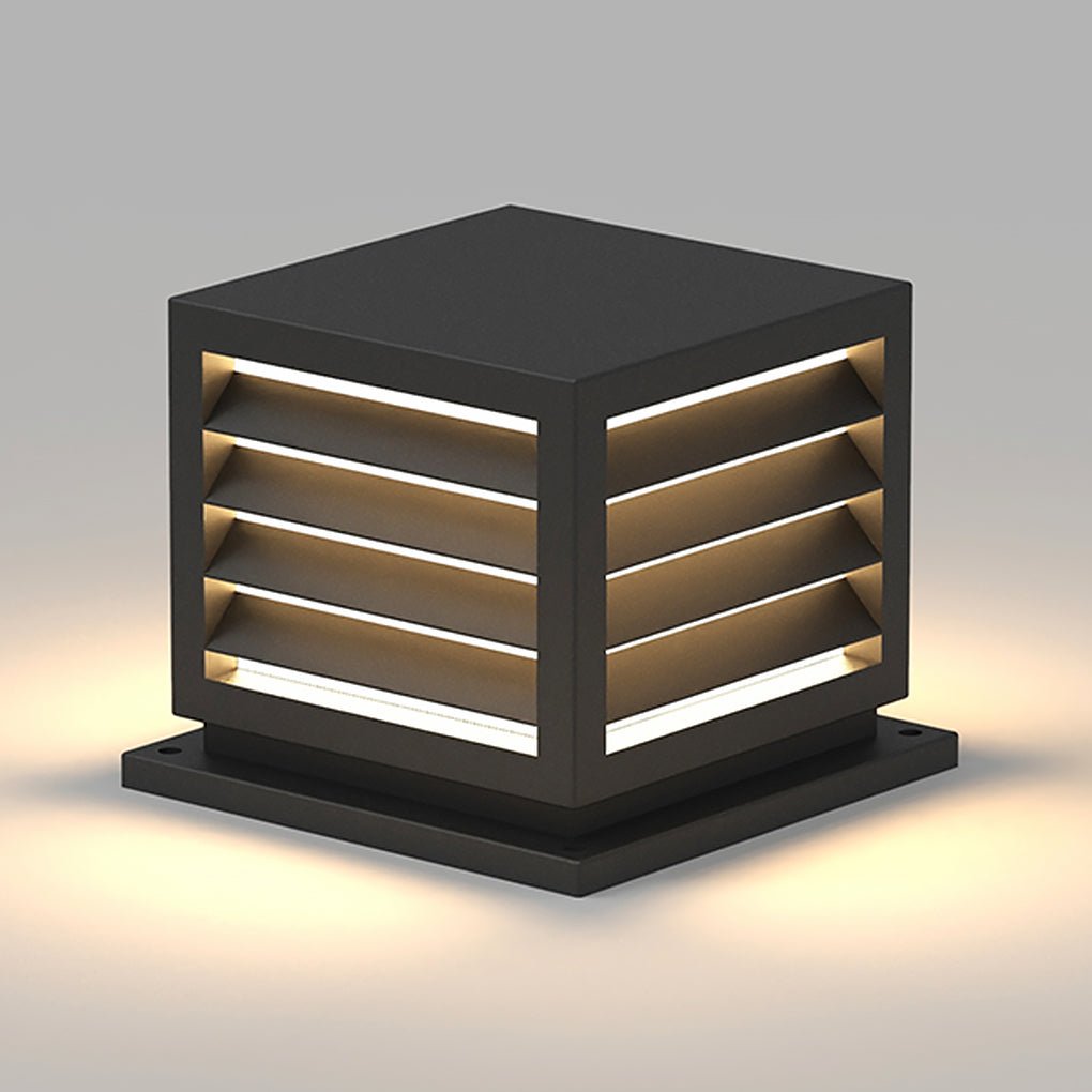 Zewnętrzna lampa ogrodowa na słup z solarną diodą LED