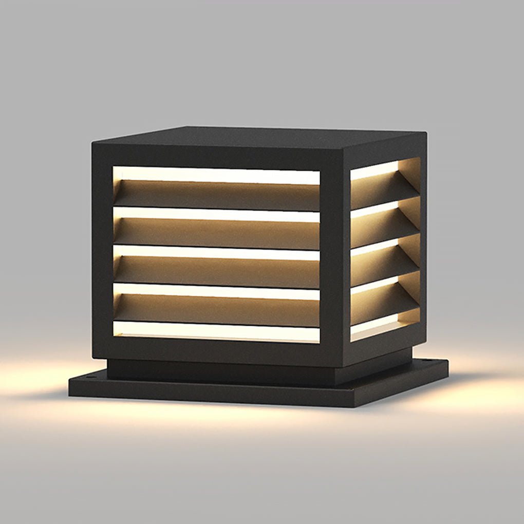 Zewnętrzna lampa ogrodowa na słup z solarną diodą LED