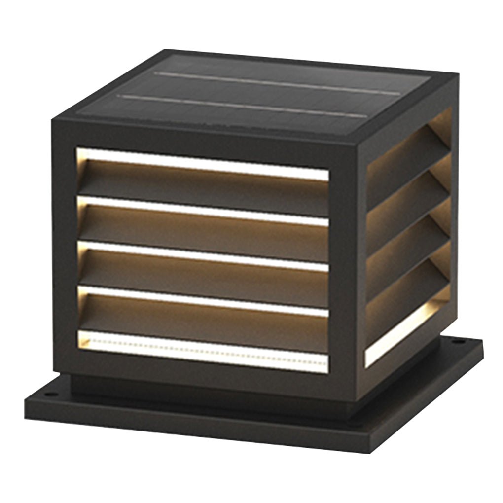 Zewnętrzna lampa ogrodowa na słup z solarną diodą LED