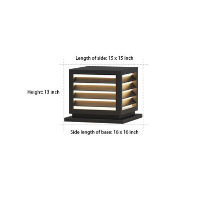 Zewnętrzna lampa ogrodowa na słup z solarną diodą LED
