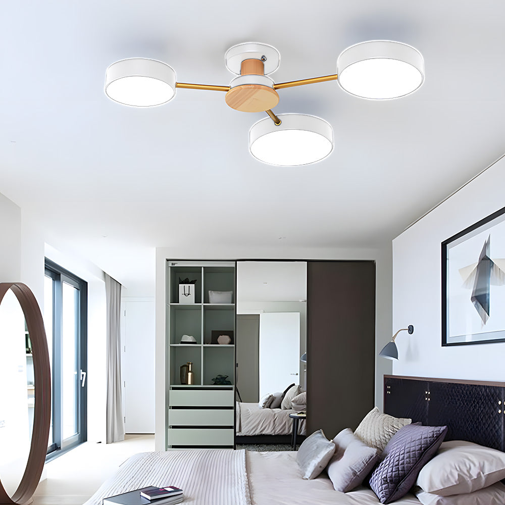 Multi-Bulb Round LED Ceiling Light for Bedrooms - Stylish Illumination for Modern Home Décor