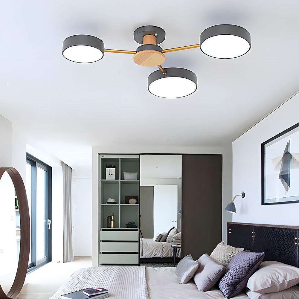 Multi-Bulb Round LED Ceiling Light for Bedrooms - Stylish Illumination for Modern Home Décor