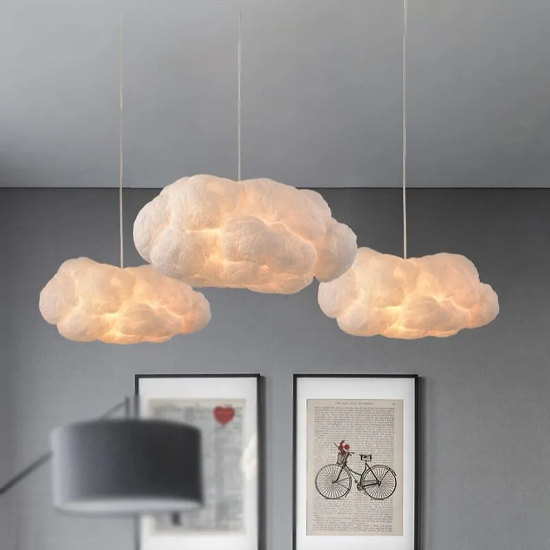 Lampa wisząca Cloud | Miękka biała nowoczesna lampa sufitowa